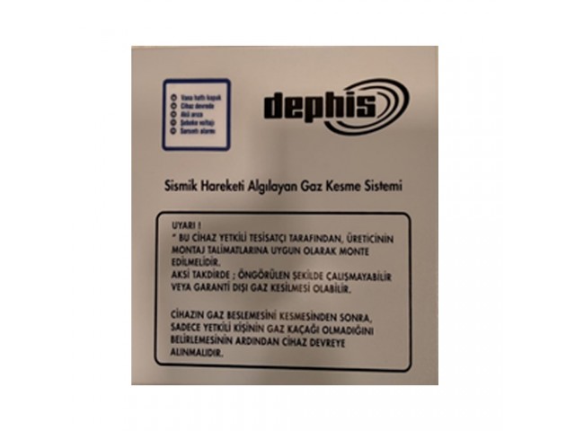 DEPHİS Deprem Algılama ve Gaz Kesme Cihazı (Belgesiz Ekransız)